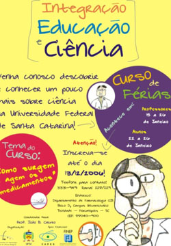 Cartaz divulga o curso