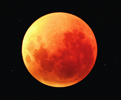 Imagem da Lua durante o eclipse