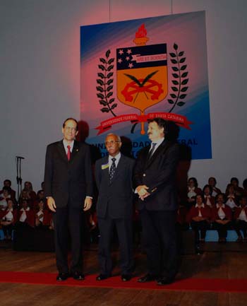 Reitor, Narciso Policarpo (AAHU) e vice-reitor