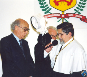Na UFSC, em 1999. Foto: Jones Bastos