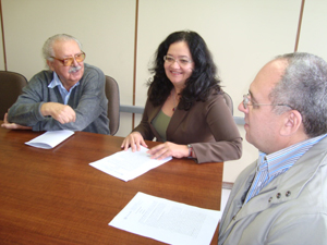 Salim Miguel, Maria de Lourdes e Sérgio Medeiros