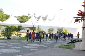 Tendas instaladas no campus da UFSC abrigam os estandes da Sepex. Foto: Wagner Behr/Agecom/UFSC