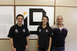 Gabriel Baccarin, Marina Brant e Prof. Luciano Lazzaris