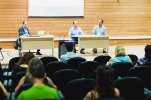 Braida (UFFS), Jair (UTFPR) e Julian Borba (UFSC). Foto Jair Quint/Agecom/DGC/UFSC