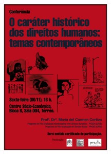 Cartaz - conferência Profa María del Carmen