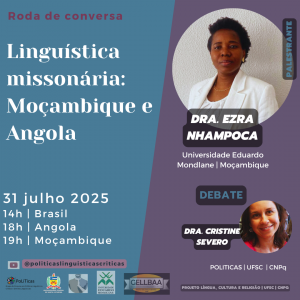 Roda de conversa ‘Linguística missionária: Moçambique e Angola’