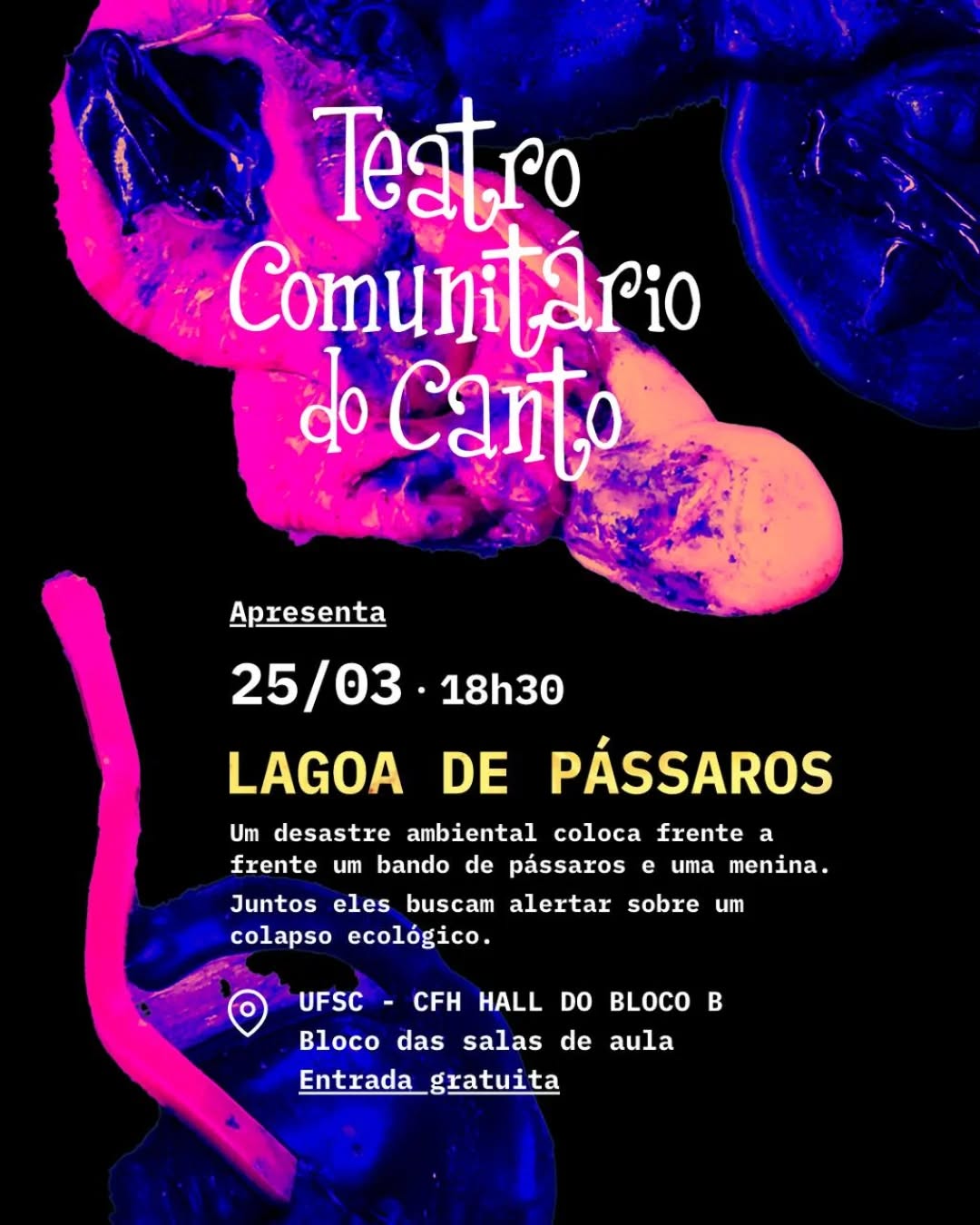 Teatro | ‘Lagoa de Pássaros’ @ Hall - bloco B | Centro de Filosofia e Ciências Humanas - CFH